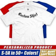 Custom Addiction T-Shirt UFC MMA Old English Thug Collarbone Tattoo Personalized