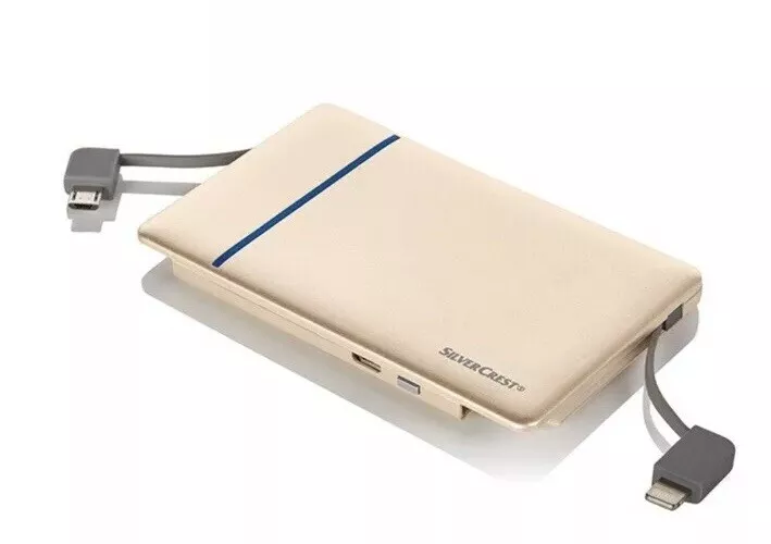 Silvercrest Power Bank,3000mAh Battery.Mini Size,gold Colour