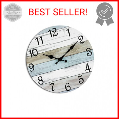 CHYLIN Wall Clock Silent Non Ticking Wall Clocks Battery Operated ...