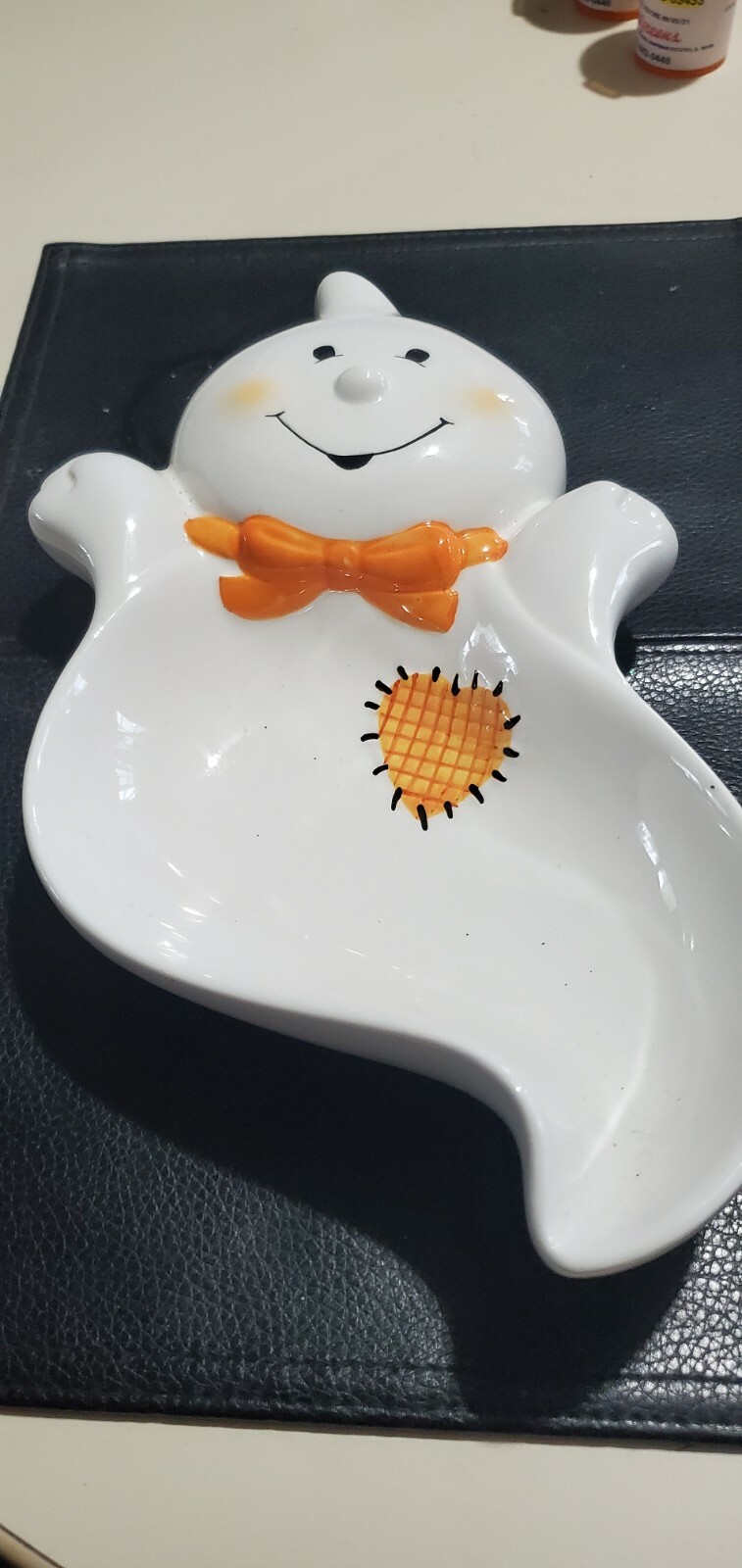 Vintage Hallmark Halloween Friendly Ghost Ceramic Candy Dish eBay