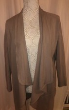 Damen Jacke Weste braun Damenjacke Sommerjacke Strickjacke Weste braun  onesize 