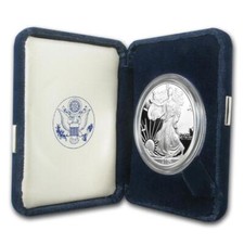2004 W 1 oz American Silver Eagle Proof Coin With Box and COA