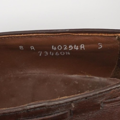 FOOT JOY VTG Tassel Loafers Brown Leather Mens 8A - Picture 8 of 8