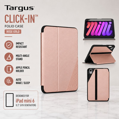 Original Targus iPad Mini 6 (6. Generation, 8,3'') Smart Folio Case Ständer Hülle