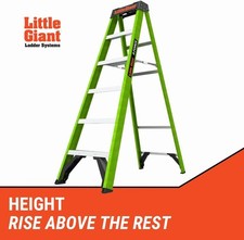 Little Giant A-FORCE Fiberglass Step Ladder | 150kg Load, Comfort Treads, Tool-R