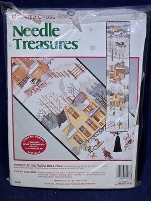 Needle Treasures Winter Adventures Bellpull Counted Cross Stitch Kit 02884 Open 