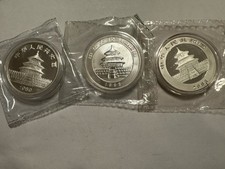 1989 1993 2003 Chinese .999 Silver Pandas With Original Packaging (E44)