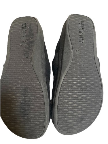 Vionic Jackie gesteppte schwarze Hausschuhe, Gummisohle, Damengröße 8, gebraucht, in einwandfreiem Zustand - Bild 6 von 6