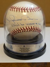 Mariano Rivera Auto Baseball BAS 8 Auto Grade, Inscribed 