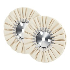 71878 8" White Airway Buffing Wheel, 5/8" Arbor, 12-Ply Fine Polishing Wheel