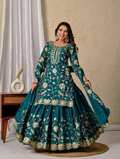 Exclusive Look Heavy Chinnon Silk Top And Lehenga With Fancy Dupatta For Women