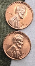 1957 P+D Lincoln Wheat Cents Red Uncirculated *2 Coins*