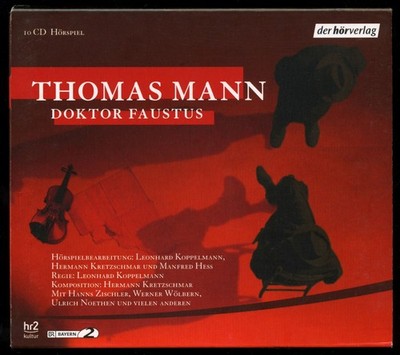 Thomas MANN DOKTOR FAUSTUS 10-CD-Box Hörspiel Hanns Zischler U. Noethen T.Buhre 