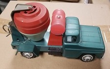 Vintage Tinplate And Plastic Friction Cement Mixer  Very Nice 