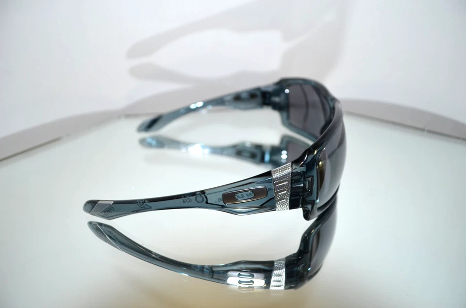 MUY RARAS Gafas de sol Oakley "Big Taco" Negro Cristal/Plateado Polarizadas OO9173-02 Foto 4 de 4