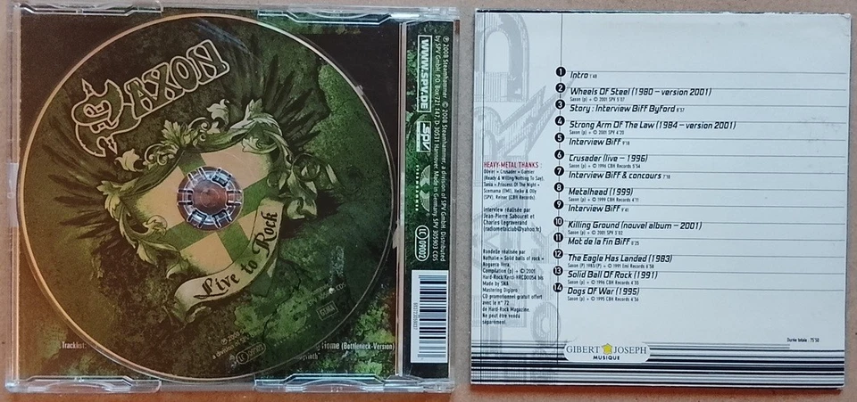 Saxon CD single Live to Rock + CD (Heft Promo Frankreich) - Bild 2 von 3