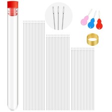 65 Pcs Beaded Needles 3 Sizes Beaded Needles Foldable Beaded Needles Set