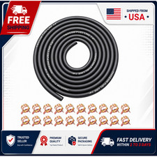 1/4" ID Fuel Line Hose 10ft  20 Clamps Fits Kawasaki Kohler Briggs Stratton