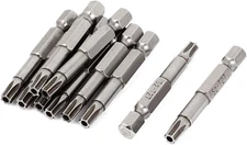 1/4Inch Hex Shank T27 Torx Security Screwdrivers Bits 50Mm Length 10Pcs