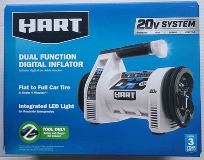 New HART 20-Volt Cordless Dual Function Digital Inflator (Battery Not Included)