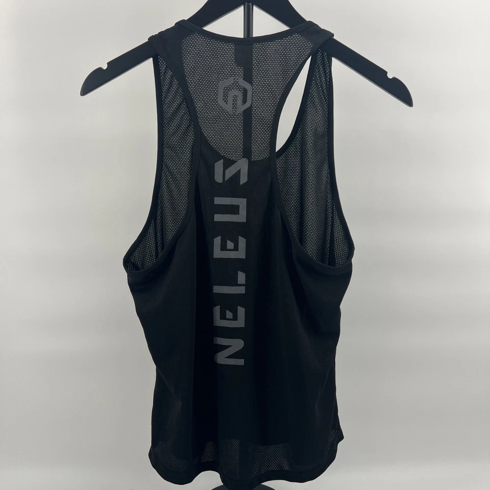 Lote de 2 camisetas sin mangas NELEUS Dry Fit espalda en Y gimnasio entrenamiento atlético negras y grises XS LNC Foto 2 de 4