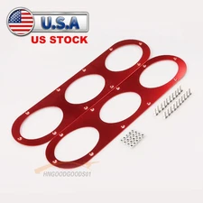 2pcs Aluminum Rear Bumper Race Air Diversion Diffuser Panel Kit Red Universal