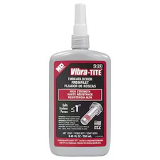 Vibra-Tite 14025 Threadlocker, Vibra-Tite 140, Red, High Strength, Liquid, 250