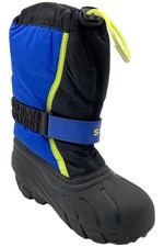 Sorel Kids Unisex Flurry Winter Snow Boots Black, Super Blue