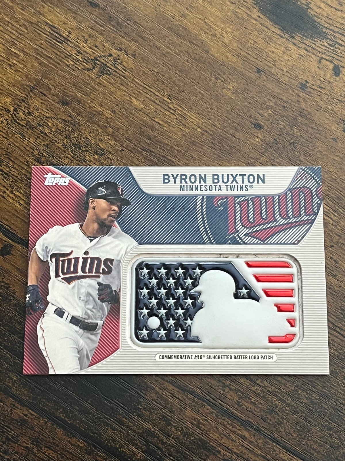 2017 Topps #IDML-BB Byron Buxton Independence Day Commemorative MLB Logo Patch
