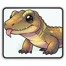 Cute Komodo Dragon Gaming Mouse Pad