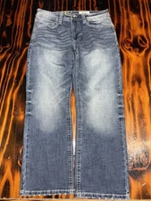 TK Axel Slim Boot Jeans Mens 32x30  BLue Denim Flap Pocket