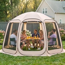 Uimoso Pop-Up Screen House Tent 12 x 11 ft for 10-12 People with Carrying Bag