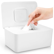 Baby Wipes Dispenser, Baby Wipe Holder for Fresh Wipes, Non-Slip Baby Wipes Cont