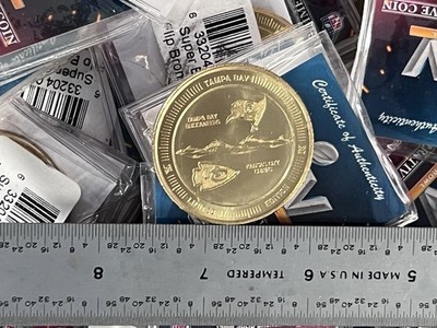 Lot Of 100 NFL Super Bowl 55 Official Commemorative Flip Bronze Coin New