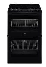 Image of AEG CCX1530ACB 60cm Electric Cooker Ceramic Hob Double Oven Black