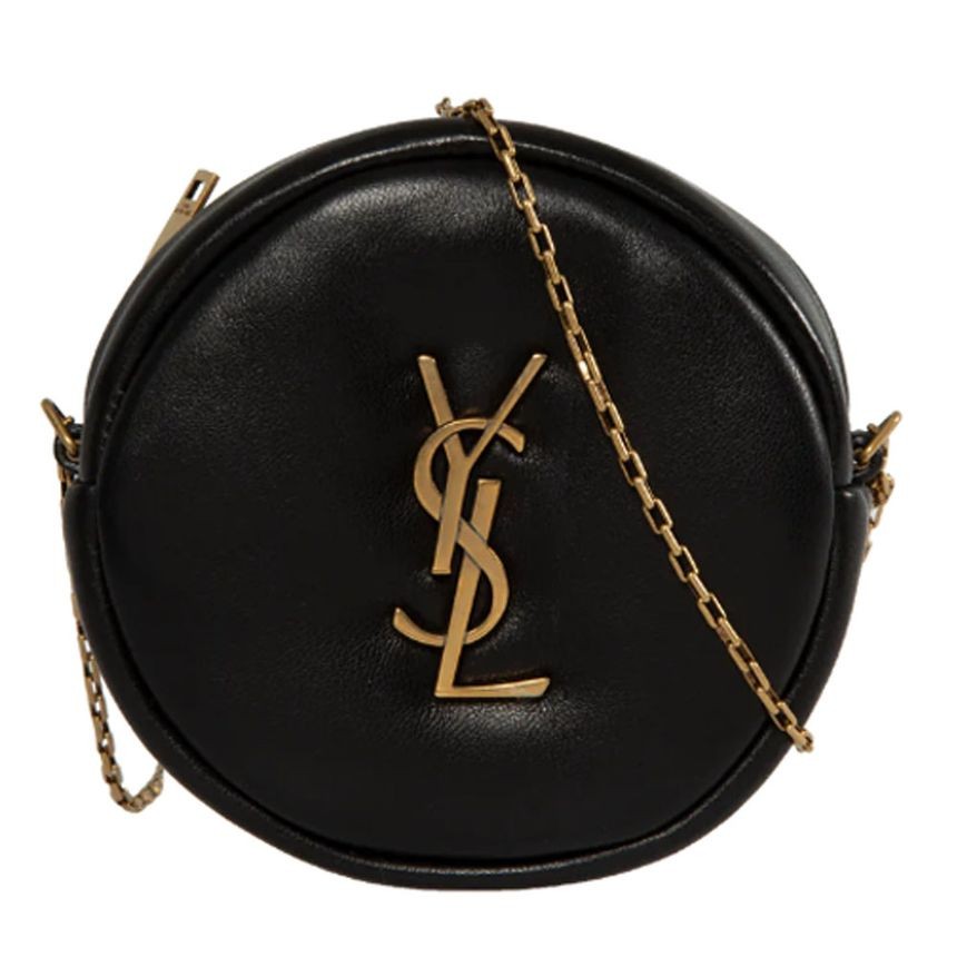 Saint Laurent Borsa a tracolla rotonda monogramma colore nero 125048259