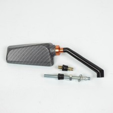 Rétroviseur réversible F1 carbone mat M8 pour moto scooter 50 à boite Neuf