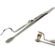 Ring Soldering Tweezers Dual Jaw Serrated Grooved Tips Jewelry Tool 5.4"