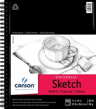 Canson Universal Spiral Sketch Book 11"X14" 100 Sheets