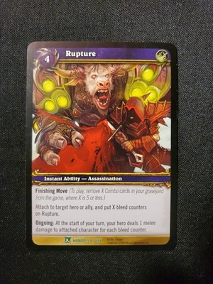 World of Warcraft TCG Fields of Honor Trading Card Rupture #59 U LP