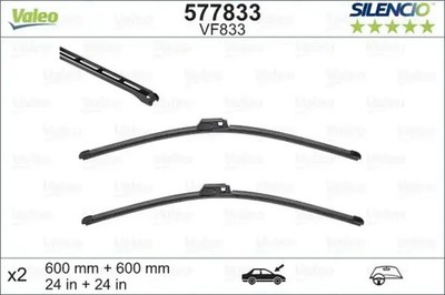 2x Scheibenwischerblatt vorne Flachbalkenwischblatt 577833 VALEO für BENTLEY