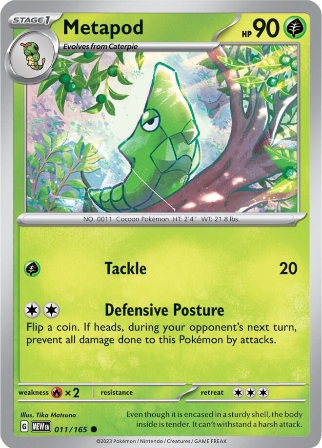 Metapod - 011/165 - Near Mint - Scarlet & Violet 151 - Pokemon