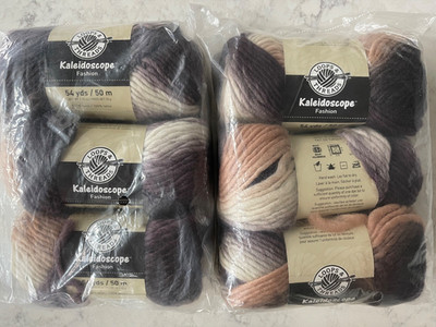 6 Skeins Loops & Threads Kaleidoscope Fashion Yarn - Mousse