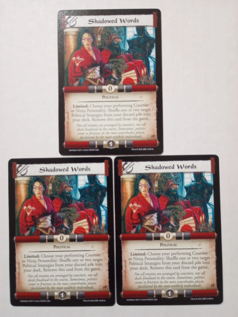 Legend of the Five Rings AEG Individual Collectible Card Game