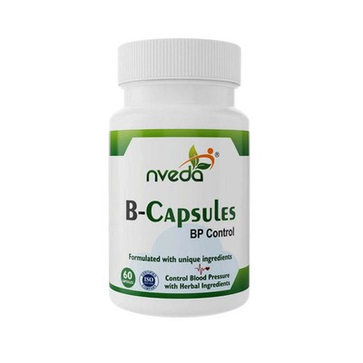 Pack of 2 X Nveda B-Capsules for BP Control & Hypertension (60 Caps) SF/
