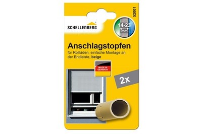 SCHELLENBERG Anschlagstopfen Rollladenstopfen 2 Stück baige Länge 40 mm Ø 20 mm