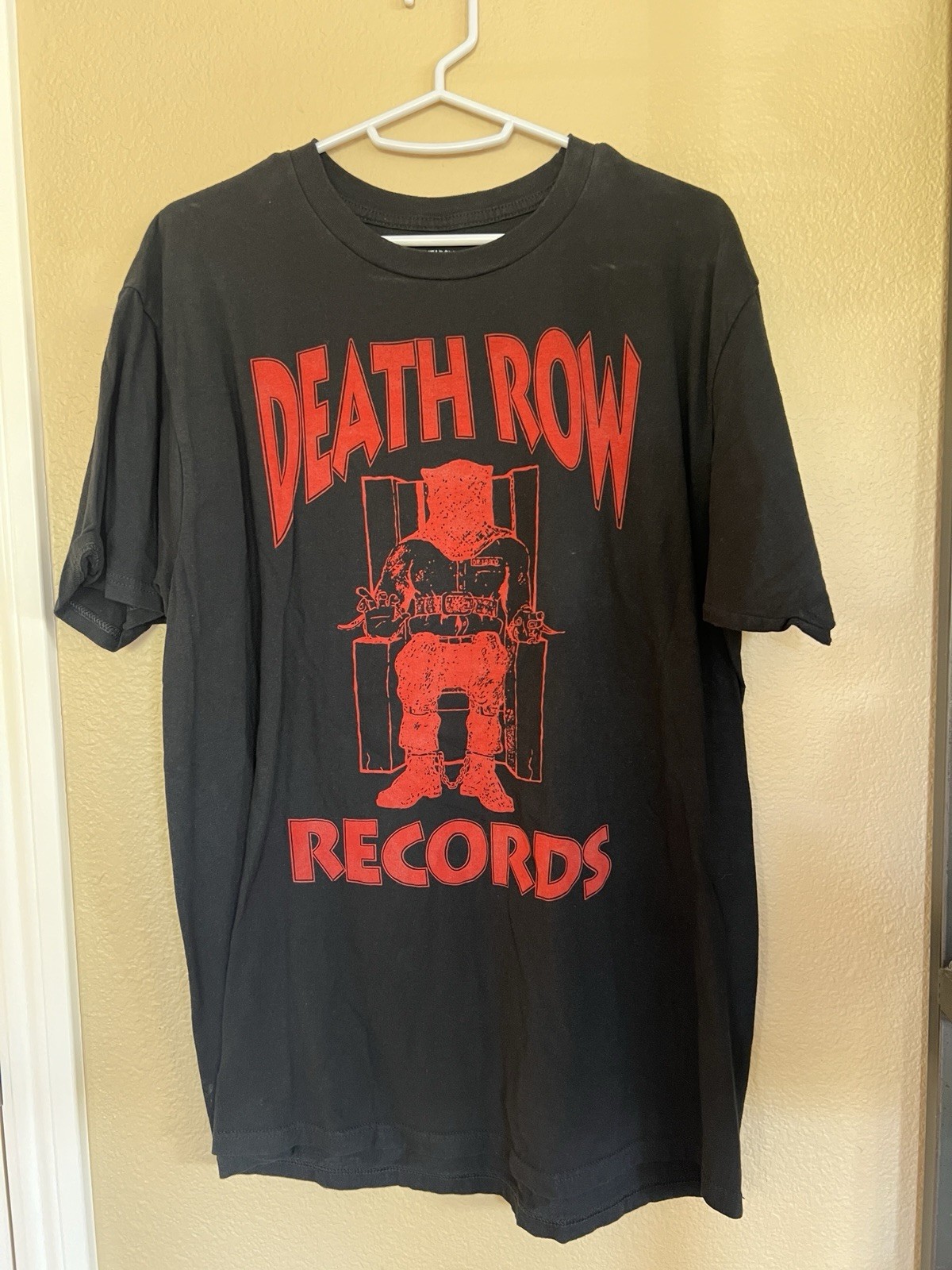 FILA Death Row Records Rap T Shirt Uomo Ripple Junction Nero Rosso Logo Large