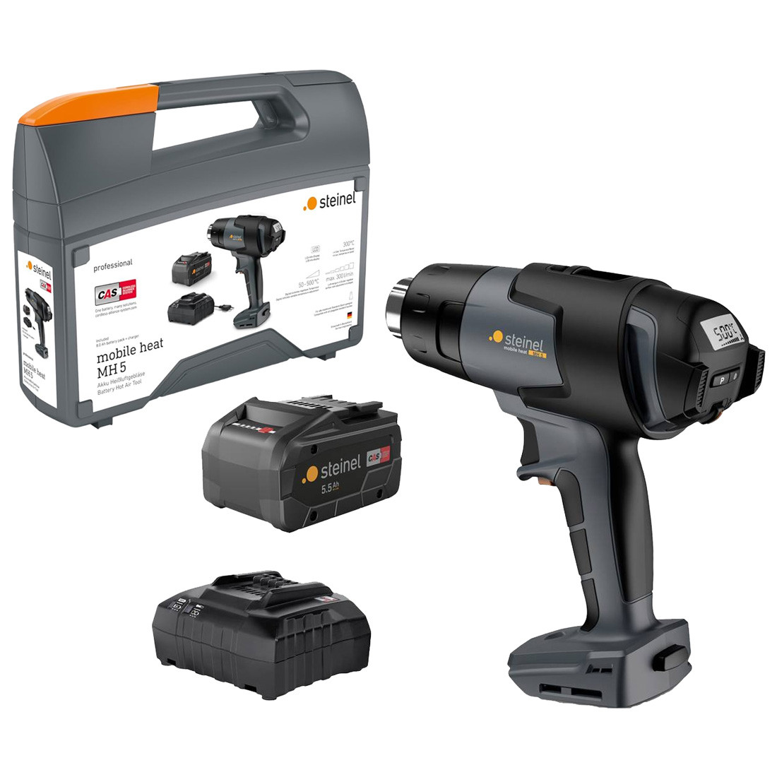 Steinel 068233 MobileHeat 5 18v Mobile Heat Gun Inc 1x 5.5Ah CAS Battery
