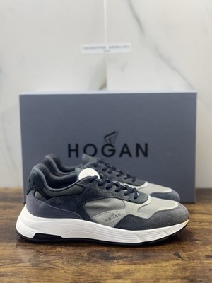 Hogan Neu Hyperlight Sportschuhe Leder Blau Memory Foam Luxury Hogan Herren 44