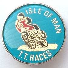 Isle Of Man T.T. Races Vintage Enamel Lapel Pin Badge.      PB9-1609